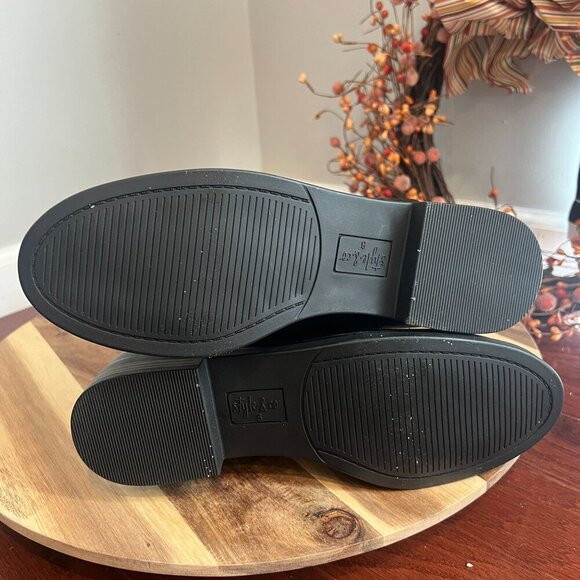 Style & Co Josephine Equestrian Riding Boots 8M Black Smooth - Picture 11 of 11